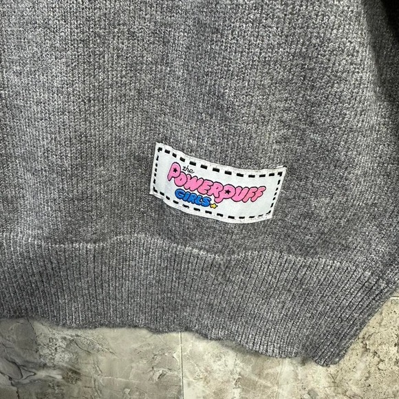 Powerpuff Girls Cartoon Network grey & pink sweater woman's Size 2XL - Picture 4 of 8